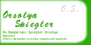 orsolya spiegler business card